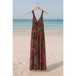 NWT Truth NYC Jumpsuit Women 1X  Multicolor Boho Chic Artsy Tropical Festival